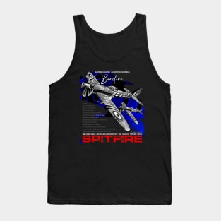 Spitfire Vintage English WW2 Fighter Aircraft Tank Top